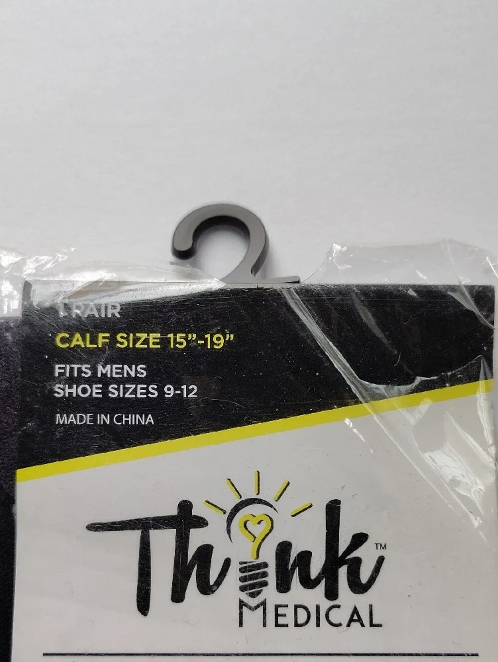 NEW Think Medical Men’s Size 10-14 Compression Socks Black Red & Gray Stripes WM